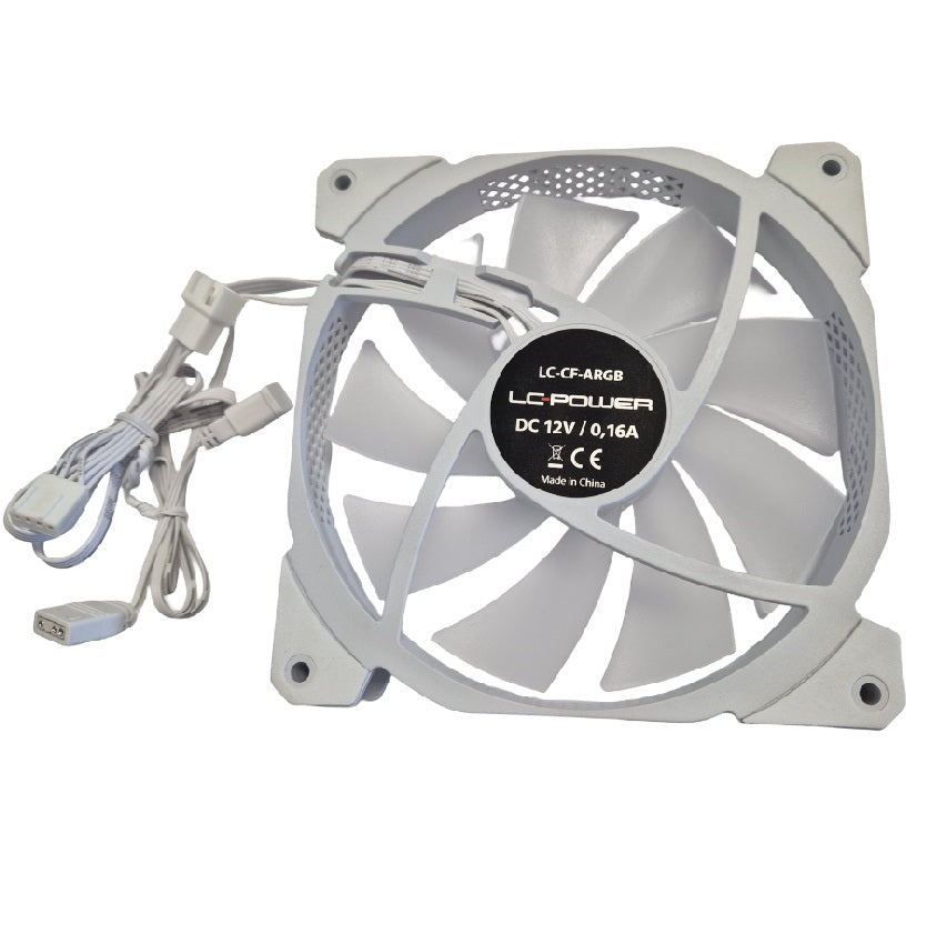 LC-717W-ON Ersatz ARGB 140mm Lüfter Weis
