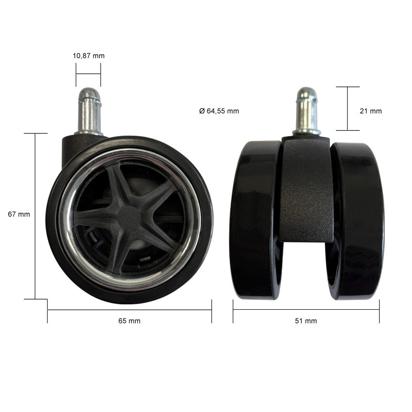Chair castors LC-CASTERS-8BC-Drift