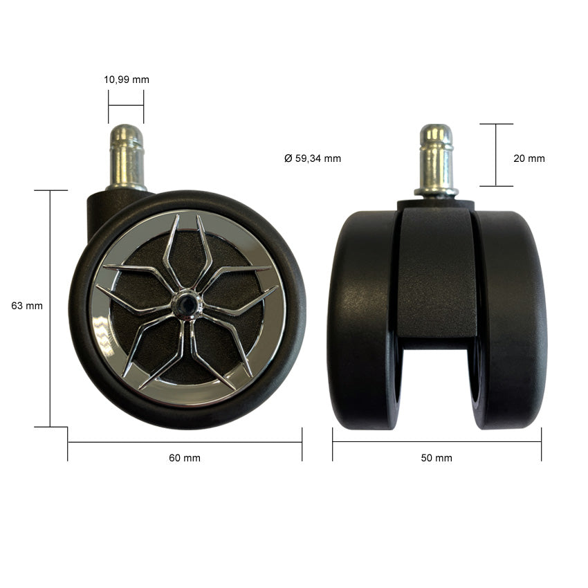 Chair castors LC-CASTERS-8BC2-Drift