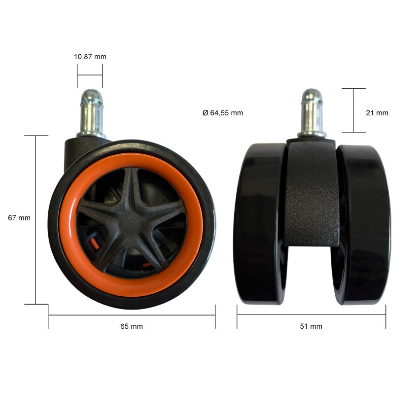 Chair castors LC-CASTERS-8BO-Drift