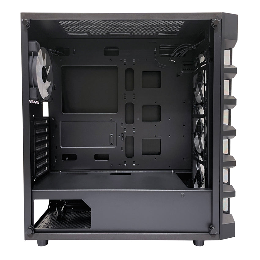LC-Power LC-709B-ON Solar System X – Schwarzes ATX Gaming Gehäuse mit ARGB Lüfter
