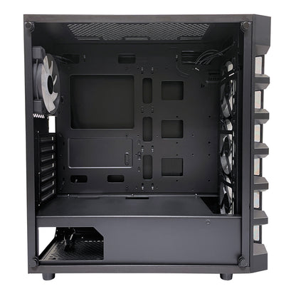 LC-Power LC-709B-ON Solar System X – Schwarzes ATX Gaming Gehäuse mit ARGB Lüfter