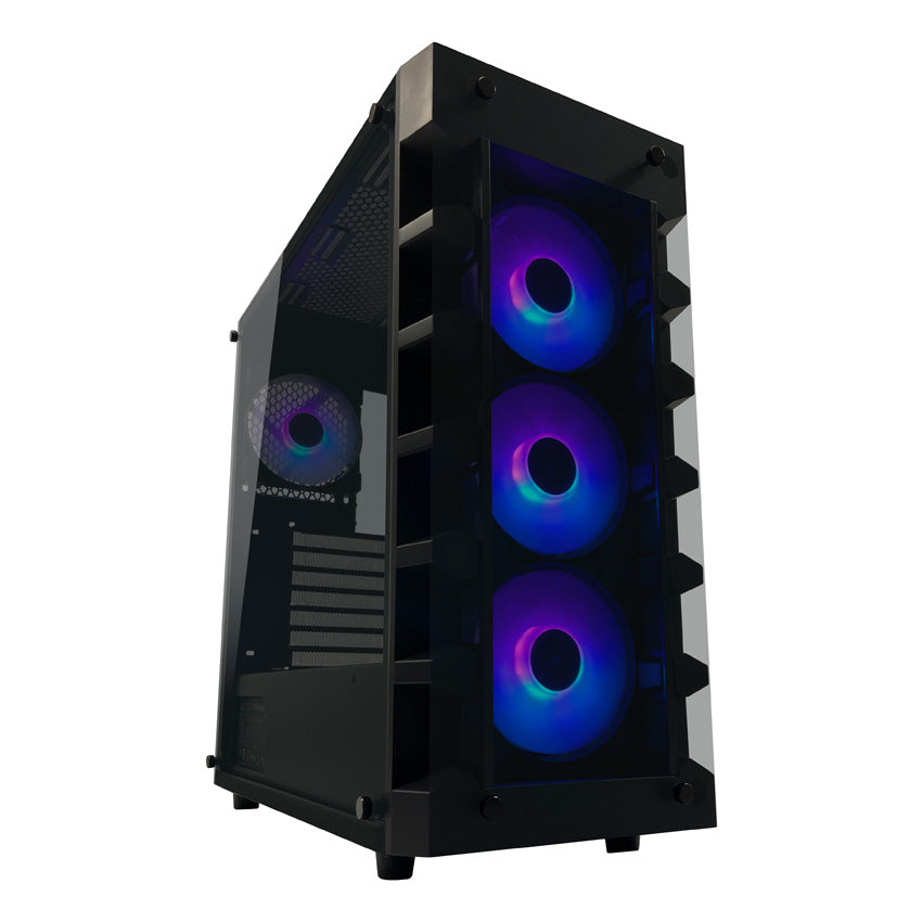 LC-Power LC-709B-ON Solar System X – Schwarzes ATX Gaming Gehäuse mit ARGB Lüfter