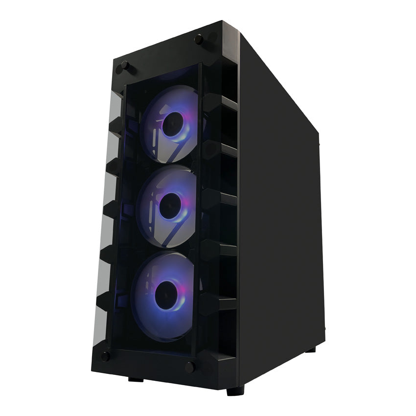 LC-Power LC-709B-ON Solar System X – Schwarzes ATX Gaming Gehäuse mit ARGB Lüfter