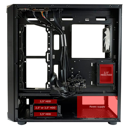 LC-Power LC-804B-ON Obsession_X | ATX Gaming Midi-Tower Schwarz ARGB & USB-C