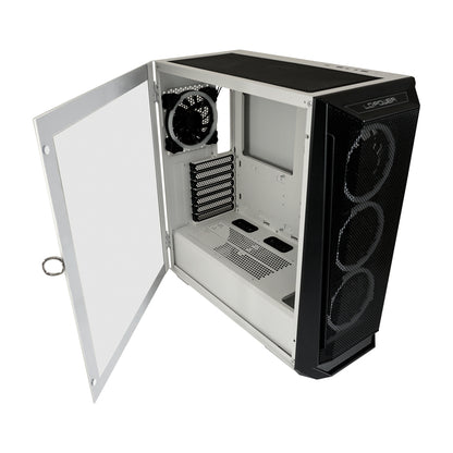 LC-Power LC-805BW-ON Holo-1_X | Schwarz-Weißer ARGB ATX Midi Tower