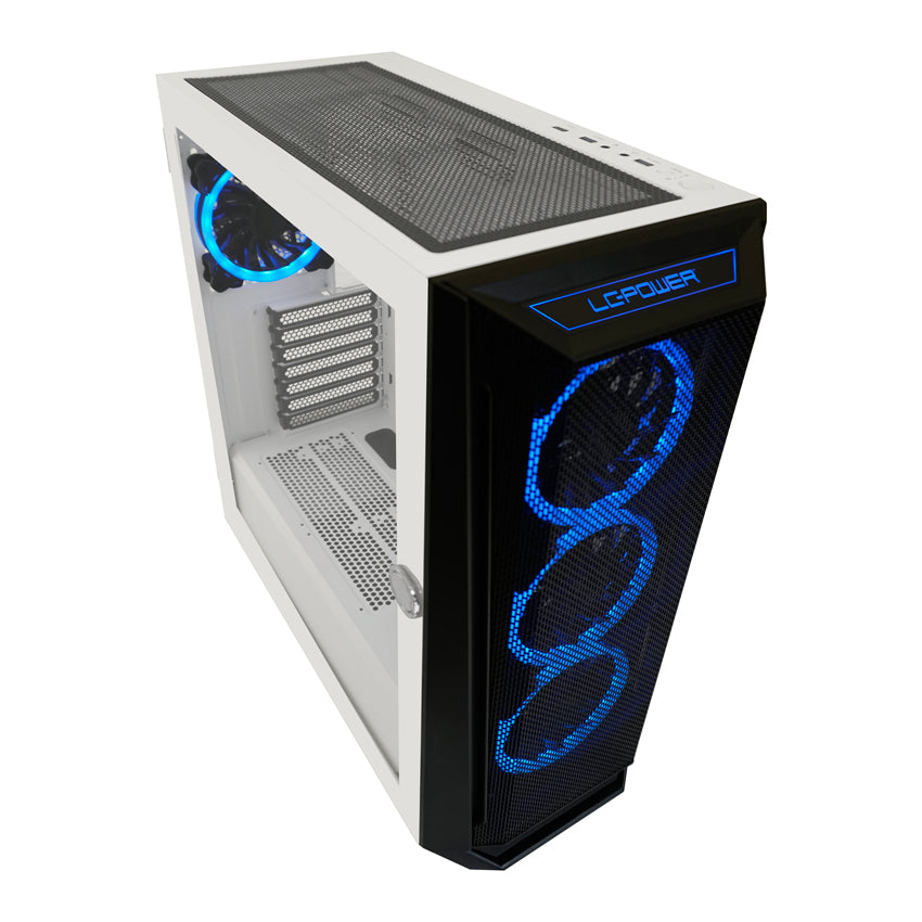 LC-Power LC-805BW-ON Holo-1_X | Schwarz-Weißer ARGB ATX Midi Tower