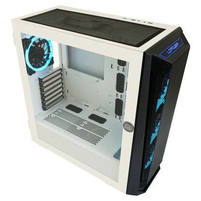LC-Power LC-805BW-ON Holo-1_X | Schwarz-Weißer ARGB ATX Midi Tower