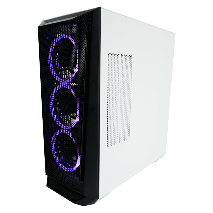 LC-Power LC-805BW-ON Holo-1_X | Schwarz-Weißer ARGB ATX Midi Tower