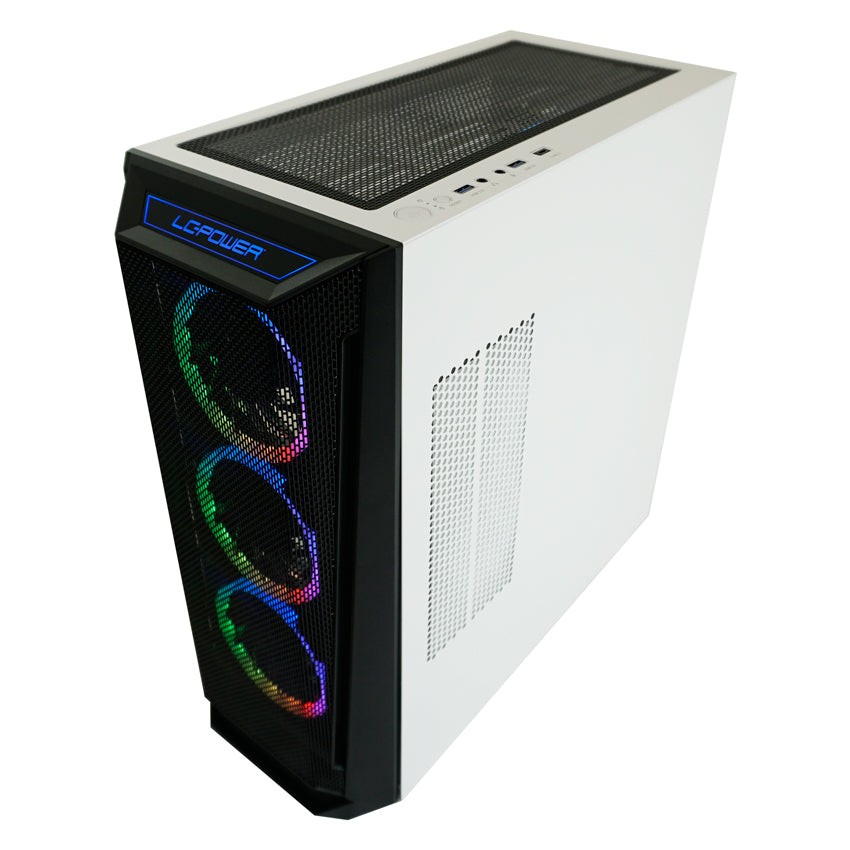 LC-Power LC-805BW-ON Holo-1_X | Schwarz-Weißer ARGB ATX Midi Tower