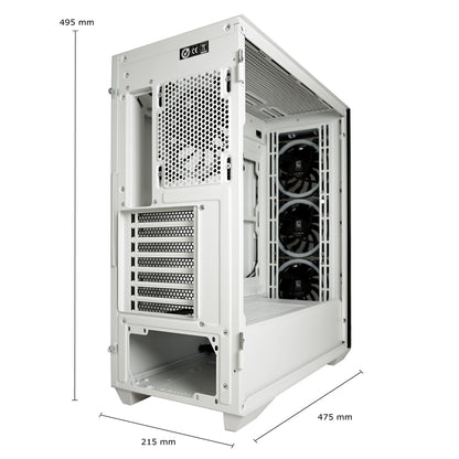 LC-Power LC-805BW-ON Holo-1_X | Schwarz-Weißer ARGB ATX Midi Tower