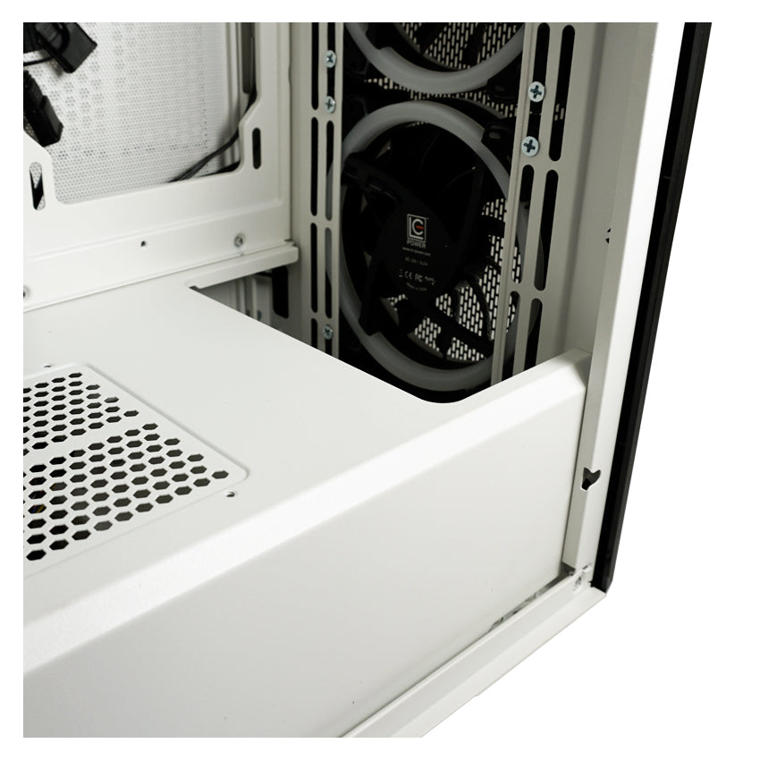 LC-Power LC-805BW-ON Holo-1_X | Schwarz-Weißer ARGB ATX Midi Tower