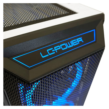 LC-Power LC-805BW-ON Holo-1_X | Schwarz-Weißer ARGB ATX Midi Tower