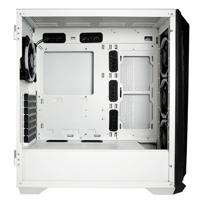 LC-Power LC-805BW-ON Holo-1_X | Schwarz-Weißer ARGB ATX Midi Tower