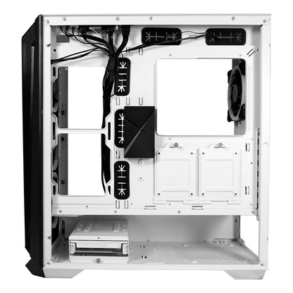 LC-Power LC-805BW-ON Holo-1_X | Schwarz-Weißer ARGB ATX Midi Tower