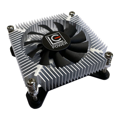 LC-Power LC-CC-65 CPU-Kühler – Ultra-kompakter Low-Profile Top-Blower (75W TDP, Intel LGA 1200 / 115x, PWM)