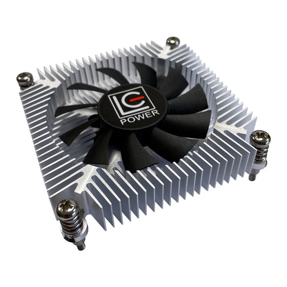LC-Power LC-CC-65 CPU-Kühler – Ultra-kompakter Low-Profile Top-Blower (75W TDP, Intel LGA 1200 / 115x, PWM)