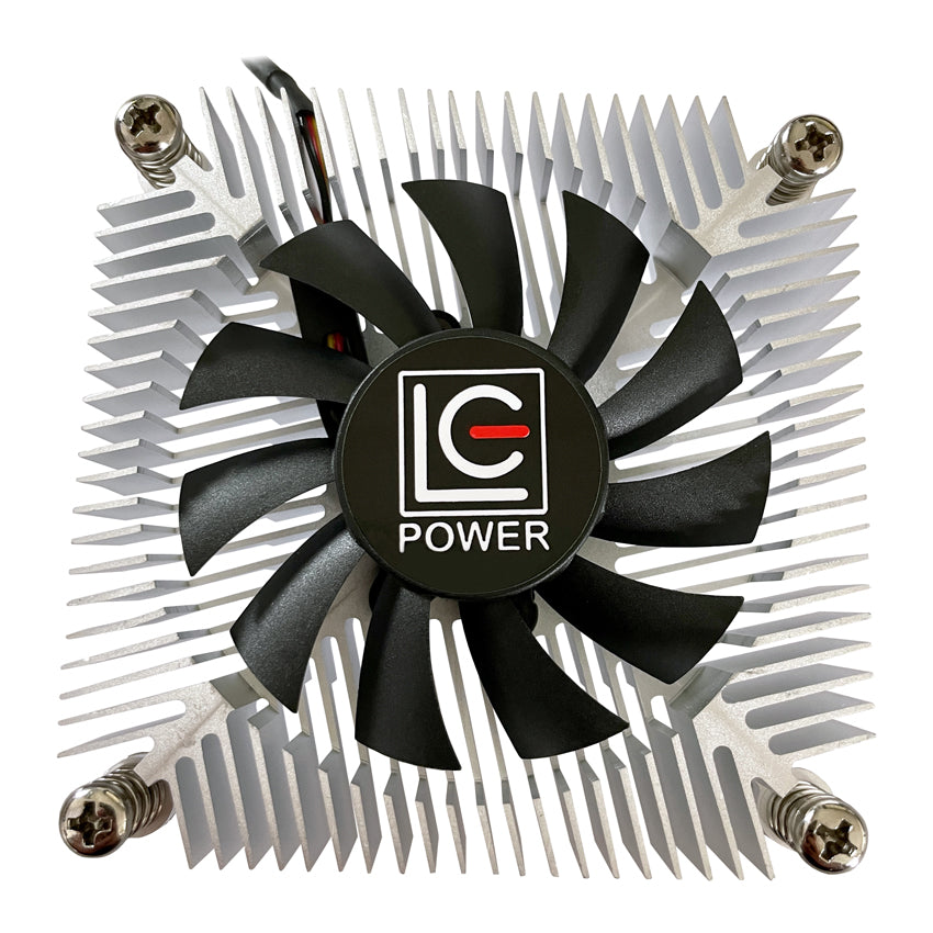 LC-Power LC-CC-65 CPU-Kühler – Ultra-kompakter Low-Profile Top-Blower (75W TDP, Intel LGA 1200 / 115x, PWM)