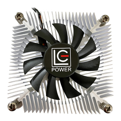 LC-Power LC-CC-65 CPU-Kühler – Ultra-kompakter Low-Profile Top-Blower (75W TDP, Intel LGA 1200 / 115x, PWM)