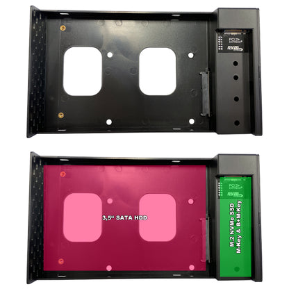 LC-Power LC-DOCK-C-35-M2 – USB-C docking station for 3.5" SATA HDD & NVMe M.2 SSD