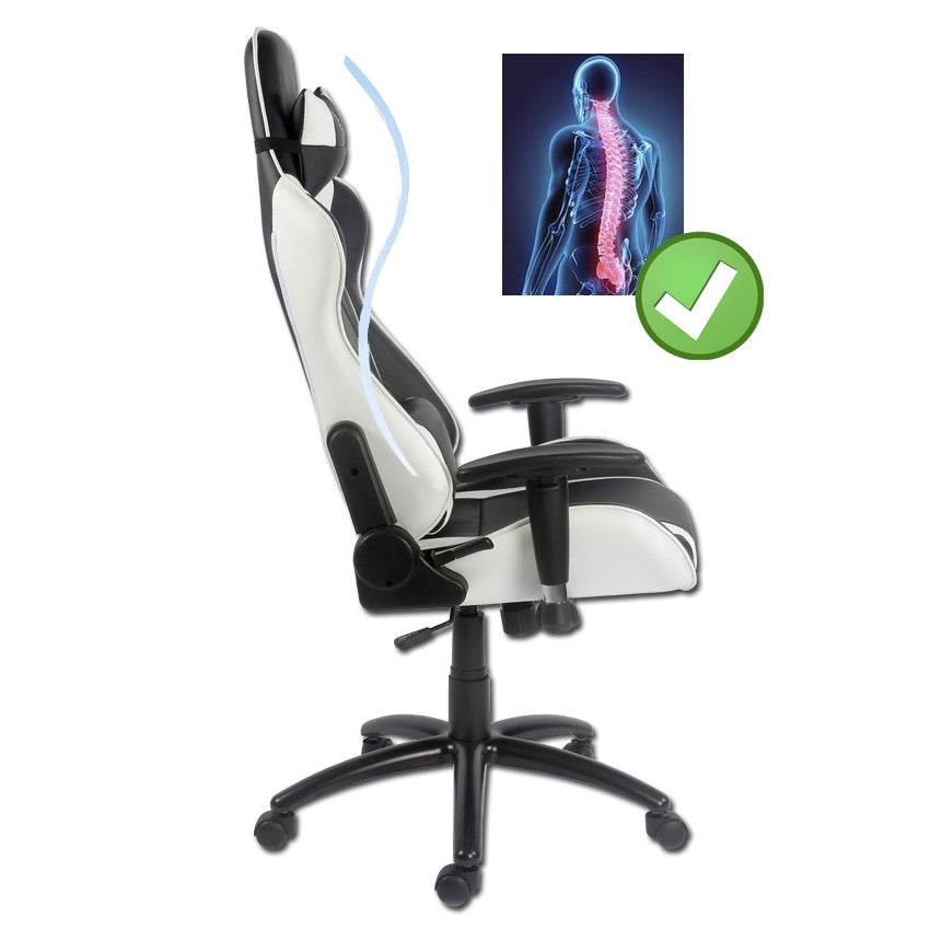 LC-GC-2 - Gaming-Stuhl - Schwarz-Weiß