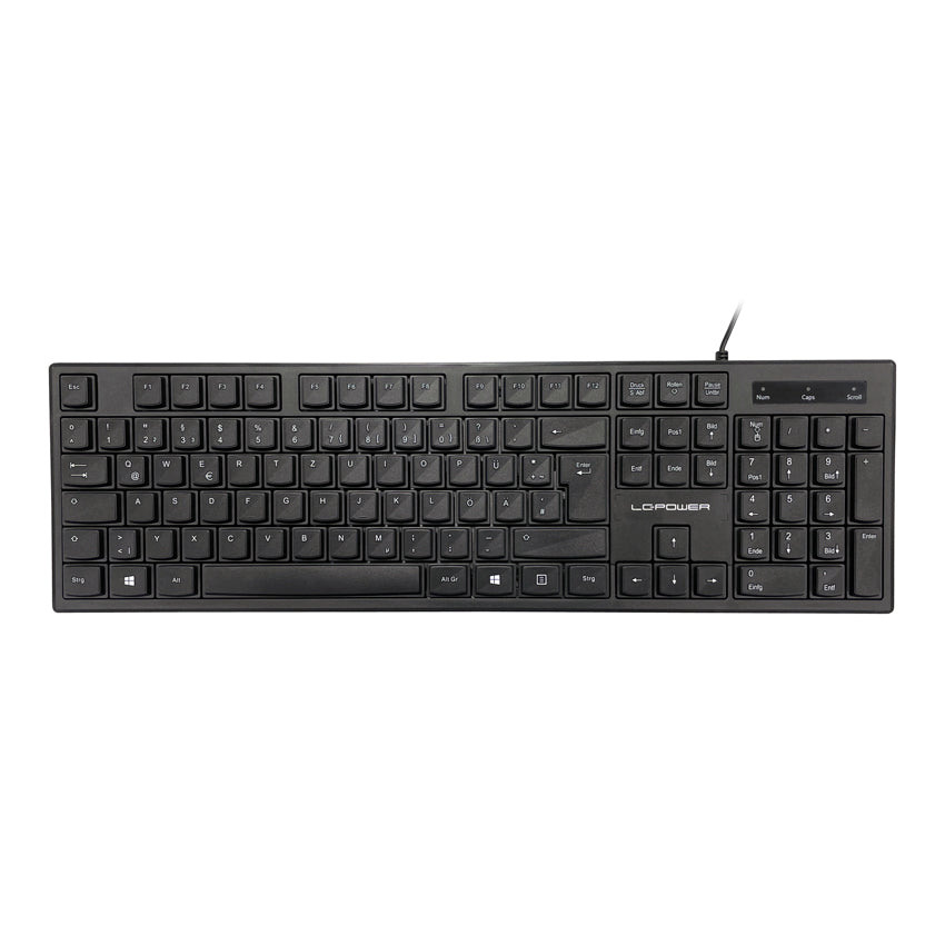 LC-KEY-903DE USB Keyboard | German Layout | Quiet Full-Size Office Keyboard