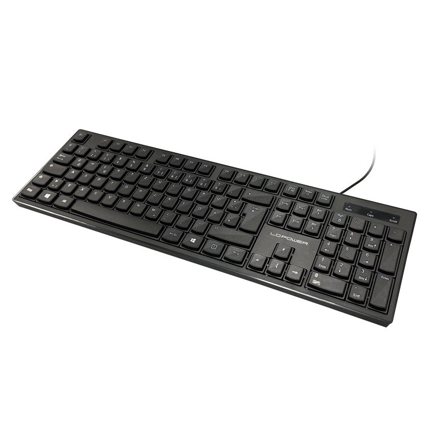 LC-KEY-903DE USB Keyboard | German Layout | Quiet Full-Size Office Keyboard