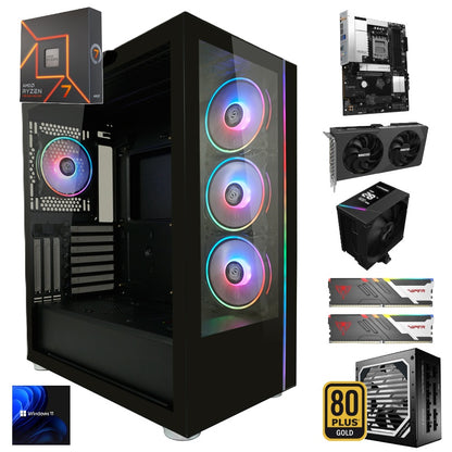LC-Power PC System 808B - Skylla_X - AMD R7 7700X, M.2 NVME 1TB, 32GB, 8GB RTX 5060