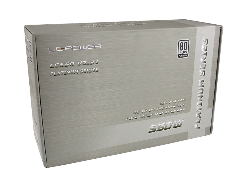 LC-Power LC550 V2.31 - Platinum Series -550W Netzteil – 80+ Platinum, Vollmodular