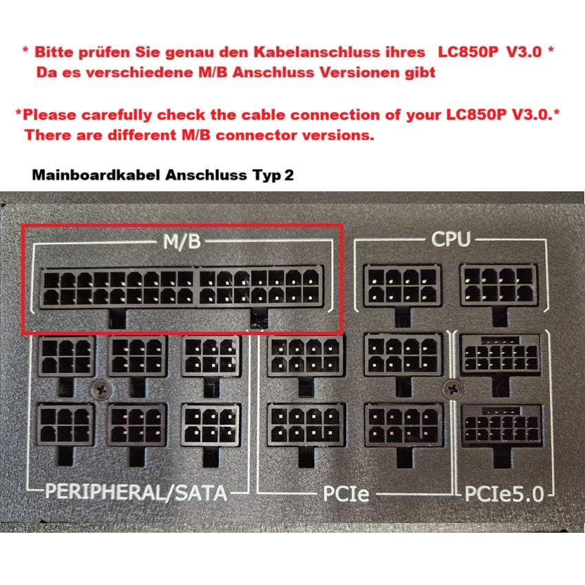 LC850P V3.0 Ersatzkabelset